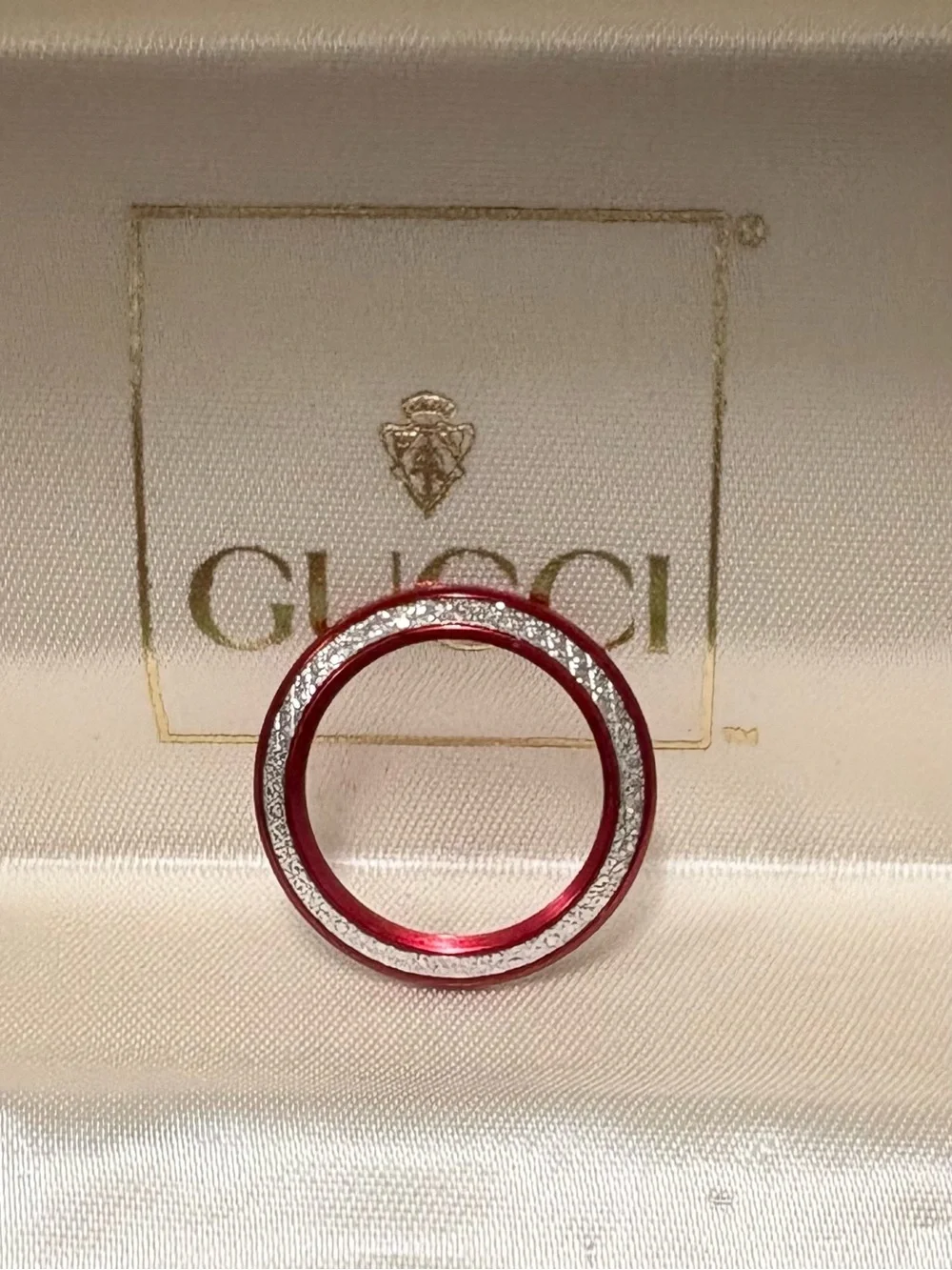 Gucci Red Diamond Cut Bezel for vintage Gucci Bezel watch